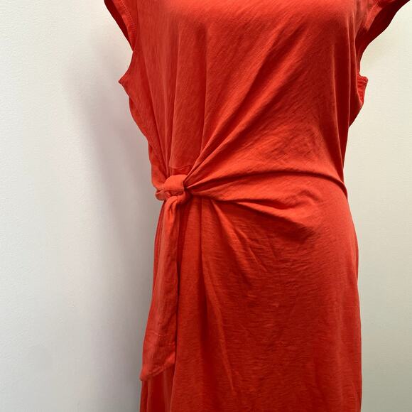 NWT Talbots Coral Tie Detail Knit Shift Dress XL Cotton Sleeveless Casual Summer - Picture 3 of 16